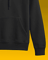 Unisex Black Thug Bear Graphic Printed All-Weather Hoodie