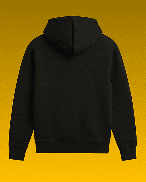 Unisex Black Plain All-Weather Hoodie
