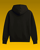 Unisex Black Front Beach Bear Graphic Printed All-Weather Hoodie