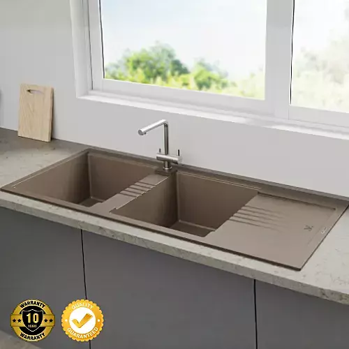 Hafele Blanco Grande Double Bowl Sink- 1200x510x220