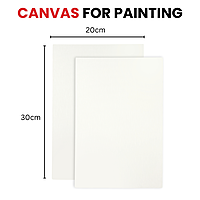 20x30cm Blank White Flat Stretched Board Art Canvas By Janrax
