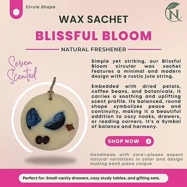 Natural Wax Sachet – Seven Scented Botanical Blend | Available in Rectangle, Oval, Hexa & Circle
