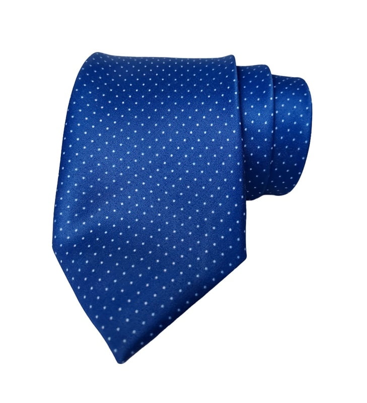 Blue Dotted Necktie