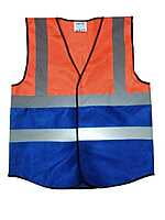 Working Traffic Safety Vest, Reflective Vest, Traffic Night Travel Group Activity Safety for Road Construction (Orange+Blue)