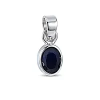 92.5 Sterling Silver Blue Sapphire Pendant