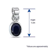 92.5 Sterling Silver Blue Sapphire Pendant