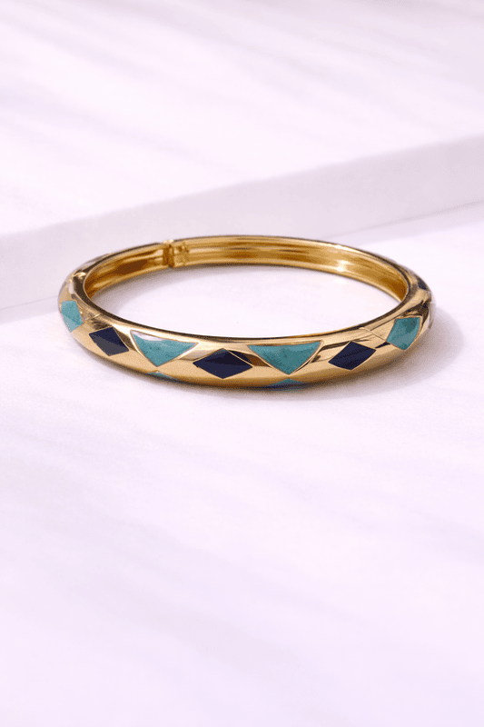 Blue enamel stylish adjustable kada