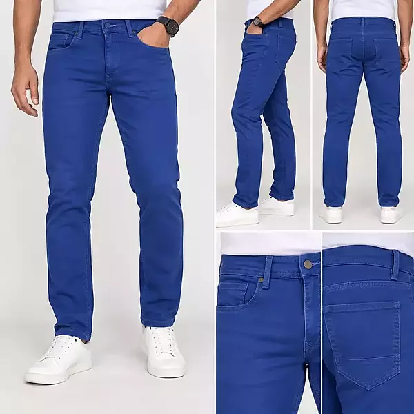 Men’s Royal Blue Slim Fit Stretch Denim Jeans