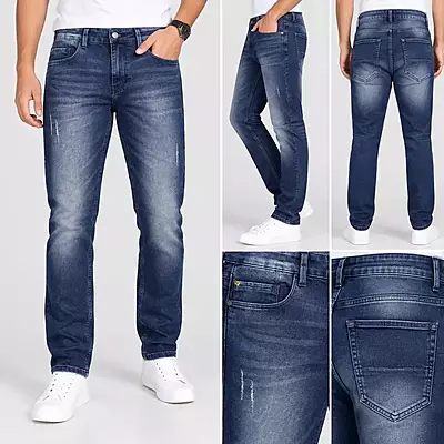Men’s Dark Indigo Washed Slim Fit Jeans