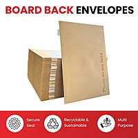 Box of 125 B5 Board Back Envelopes (241 x 178mm)