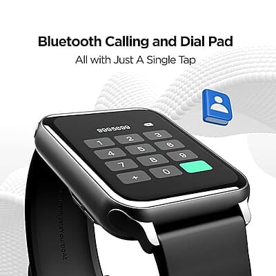 boAt Wave Call Smart Watch with Bluetooth Calling, 1.69” HD Display with 550 NITS & 70% Color Gamut, 150+ Watch Faces, Multi-Sport Modes,HR,SpO2, IP68