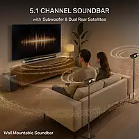 Boat Aavante (5000Da) 500W Sound Bar 5.1 Channel With Dolby Atmos Black