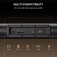 Boat Aavante (5000Da) 500W Sound Bar 5.1 Channel With Dolby Atmos Black