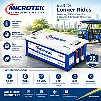 Microtek 51.2V 100Ah E-Rickshaw Lithium Battery