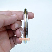 8mm Stainless Steel Bold Brass Ring Punjabi Kada