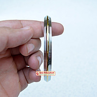 8mm Stainless Steel Bold Brass Ring Punjabi Kada