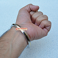 8mm Stainless Steel Bold Brass Ring Punjabi Kada