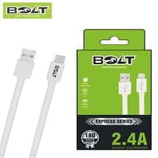 BOLTE BCP-21 Single Pin Type C Data / Charging Cable (1 m, White)