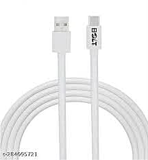 BOLTE BCP-21 Single Pin Type C Data / Charging Cable (1 m, White)