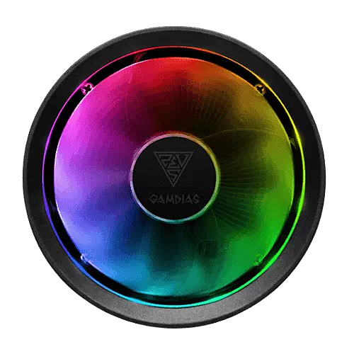 Gamdias Boreas E1L-010 Low-Profile CPU Air Cooler – 90mm RGB Fan | 2000 RPM | Black