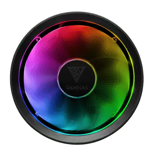 Gamdias Boreas E1L-010 Low-Profile CPU Air Cooler – 90mm RGB Fan | 2000 RPM | Black