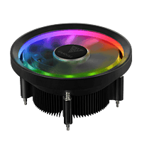 Gamdias Boreas E1L-010 Low-Profile CPU Air Cooler – 90mm RGB Fan | 2000 RPM | Black