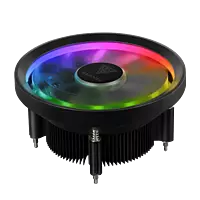 Gamdias Boreas E1L-010 Low-Profile CPU Air Cooler – 90mm RGB Fan | 2000 RPM | Black