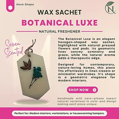 Natural Wax Sachet – Seven Scented Botanical Blend | Available in Rectangle, Oval, Hexa & Circle