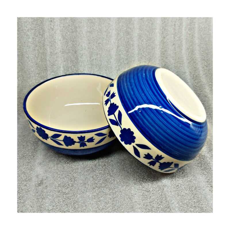 Blue Pottery Ceramic Bowls