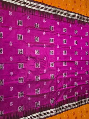 Box Tribal Bomkai Saree-Magenta