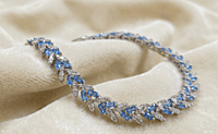 925 Silver Azure Petal Baguette Bracelet