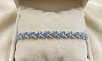 925 Silver Azure Petal Baguette Bracelet