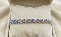 925 Silver Azure Petal Baguette Bracelet
