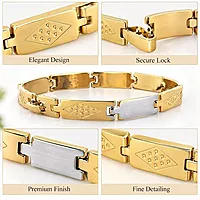 Gold Plated Bracelet for Men & Boys | Stylish Gold Tone Wristwear