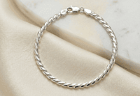 925 Silver Helix Twist Link Bracelet