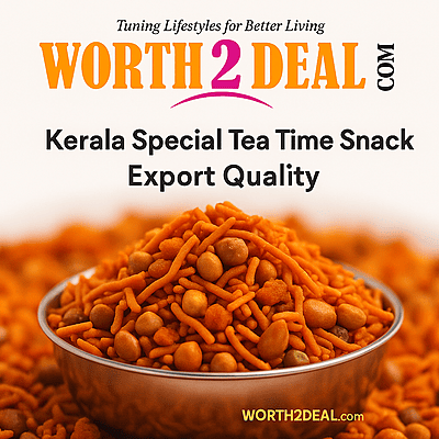 Worth2Deal brand banner with Kerala chilly mixture background and export quality text