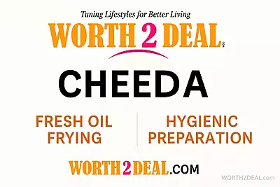 Worth2Deal branded Cheeda banner showing quality and hygiene information.