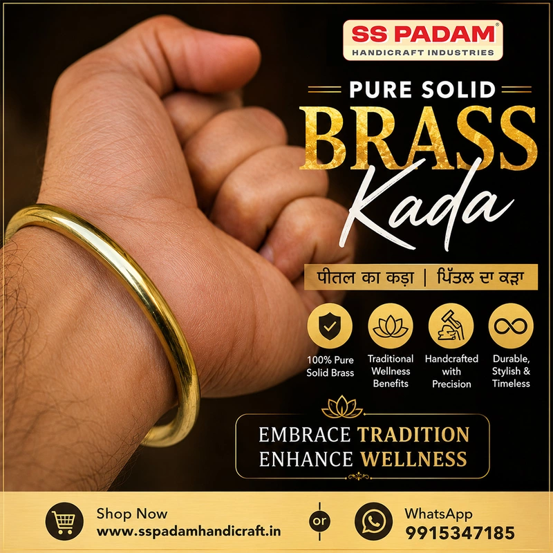 6mm Pure Solid Brass Punjabi Kada