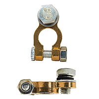 Brass Battery Terminal Connectors, Top Post Battery Terminals Clamp Set for Marine Car Boat RV Vehicles (pack of 4))