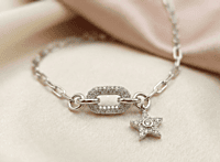925 Silver Celestial Star & Link Bracelet
