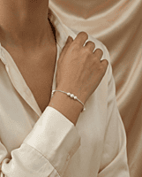 925 Silver Frosted Starlight Orb Ladies Bracelet