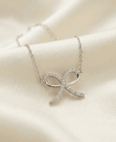 925 Silver Sparkling RIbbon Ladies Bracelet