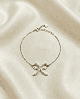 925 Silver Sparkling RIbbon Ladies Bracelet