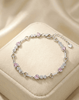 925 Silver Rose Hearts Affinity Ladies Bracelet
