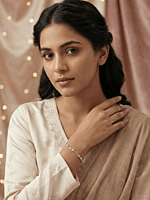 925 Silver Luna Lattice Hearts Ladies Bracelet