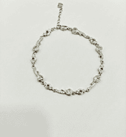 925 Silver Luna Lattice Hearts Ladies Bracelet