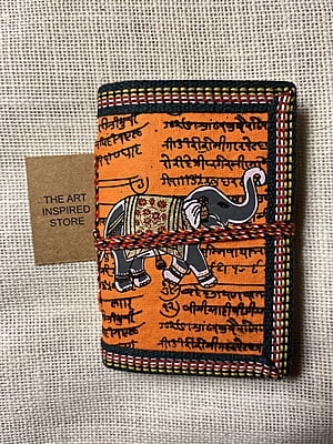 Kaagaz Handcrafted Pocket Notebook | Elephant Print