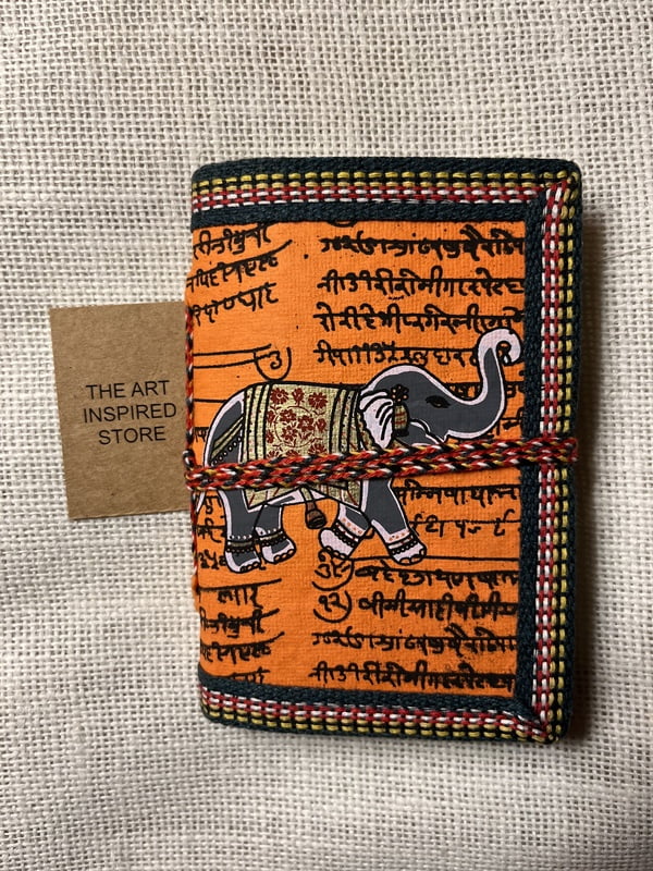 Kaagaz Handcrafted Pocket Notebook | Elephant Print