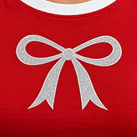 Bow Embroidered Crop Top for Women