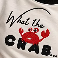 What the CRAB Embroidered Crop Top for Women